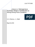 Homogeneous vs. Heterogeneous Nucleation Modes of Solidification at Strong Driving Force Conditions
