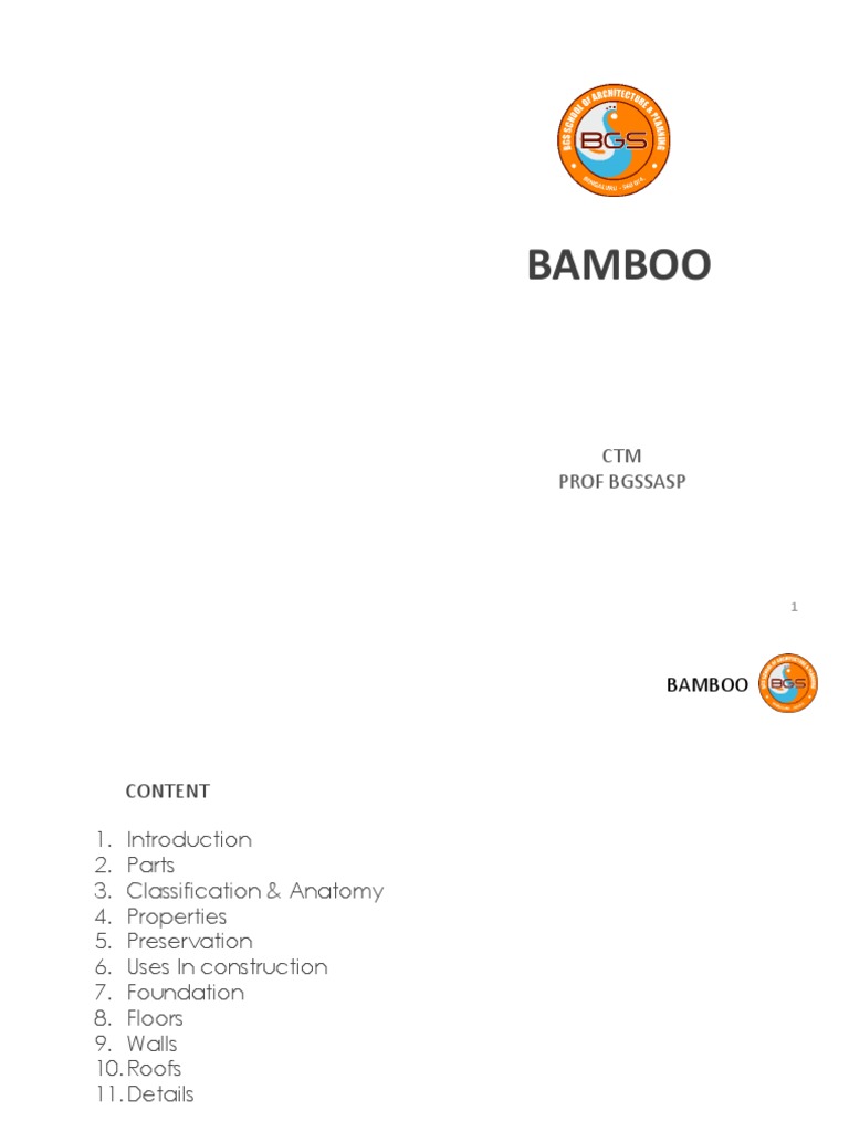 Bamboo Notes | Download Free PDF | Plant Stem | Building Engineering