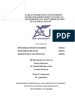 Machining Optimization for Turbine Blade Surface Finish