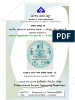 Indian Ergonomics Standards - Existing and Needs: Production and General Engineering Department