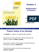 Mathematics of Finance: Section 3 Future Value of An Annuity Sinking Funds