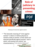Role of Judiciary in Preventing Crimes Against Women: Submitted By:-Neelam Rathore