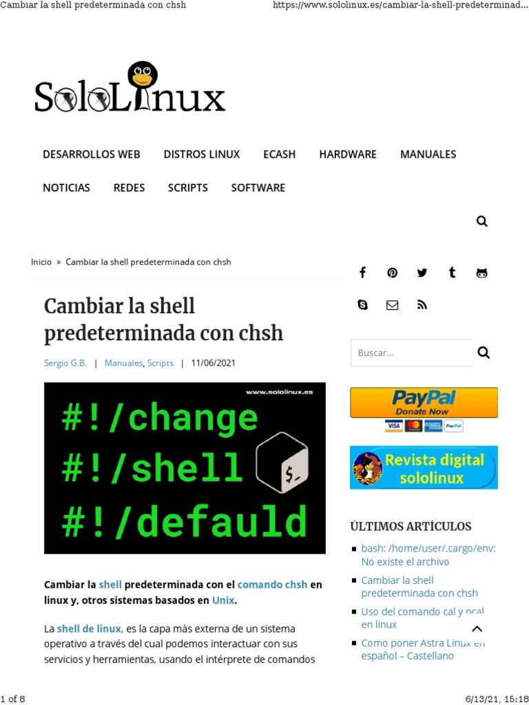 Cambiar a Zsh con chsh en Linux | PDF | Tecnología de sistema operativo ...
