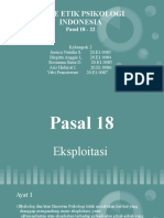 Kode Etik Pasal 18-22