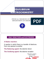 Equilibrium Electrochemistry: Physical Chemistry Division Departement of Chemistry