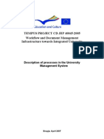 UML Description of Processes in The University Management System