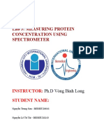 Lab 5: Measuring Protein Concentration Using Spectrometer: PH.D Vòng Bính Long