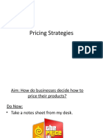 Pricing Strategies