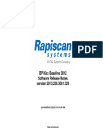Software Release Notes - BPI OS600 Baseline 2012 Version 320