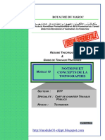 Module 10 Notions Et Concepts de La Topographie Btp Tcctp