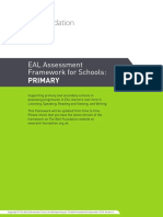 EAL Assessment Framework For Schools:: Primary