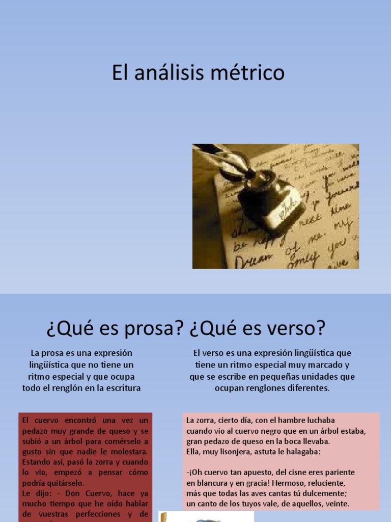 Presentacion El Analisis Metrico ppt97 PDF Metro (poesía) Poética