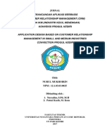 Perancangan Aplikasi Berbasis Customer Relationship Management (CRM) Pada Ikm (Industri Kecil Menengah) Konveksi Progul Kediri