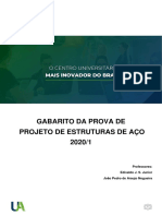 Gabarito Prova de Estruturas de Aço 2020-1