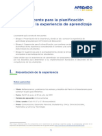 Guia de Planificacion Curricular (1 - 2) Experiencia de Aprendizaje 4 Avances y Desafios Perú Al Bicentenario Secundaria AeC Ccesa007