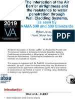 Interaction of The AB Air Tightness and Resistance To Water Robert Jutras Pierre Olivier Fecteau