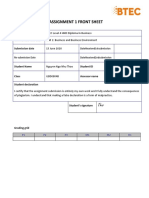 Assignment 1 Front Sheet: Qualification Unit Number and Title Submission Date