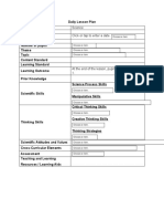 Daily Lesson Plan Template (With Formatting)