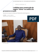 Mané doa R$ 3 milhões para construção de hospital no Senegal e “senta” na cadeira do presidente do país _ Brasil Mundial FC _ ge