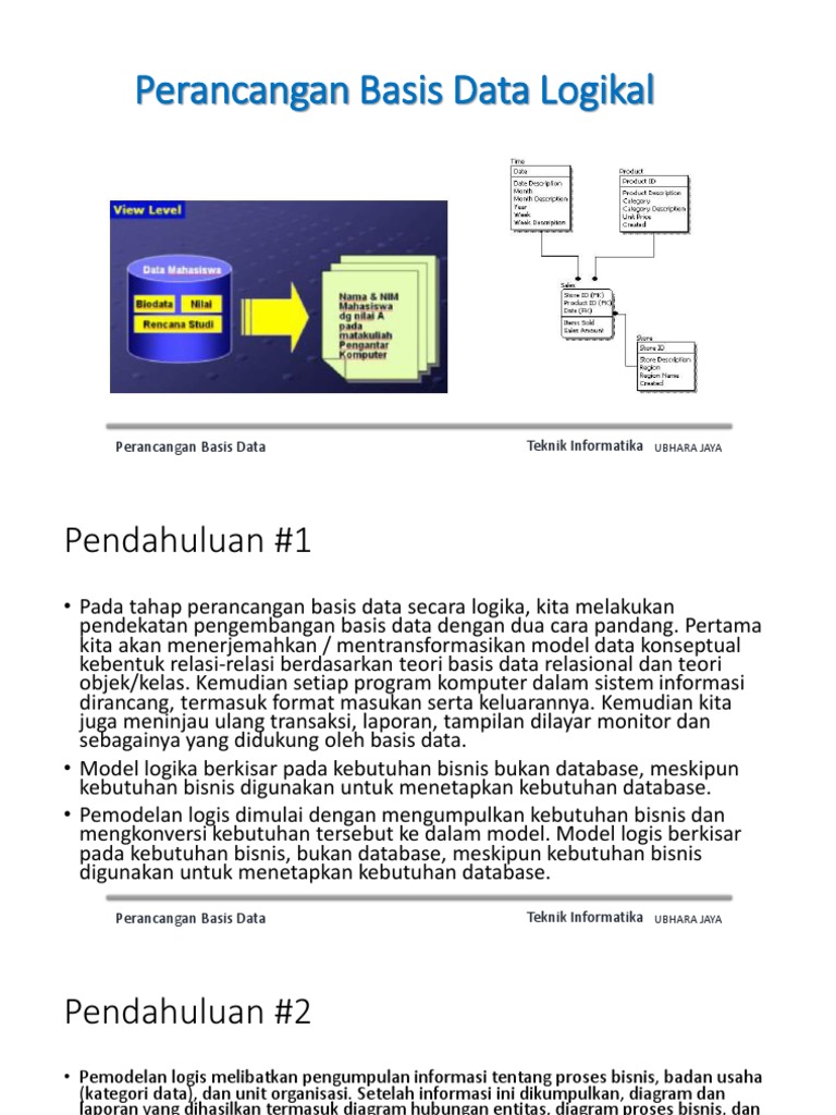 PERT-12 PerancanganBasisData Logical | PDF | Bisnis