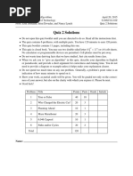 Quiz 2 Solutions: and Analysis of Algorithms