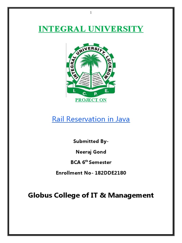 Rail Reservation System Project | PDF | Computing Platforms | Computer