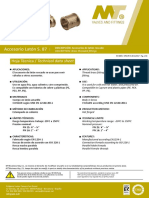 Accesorio Latón S. 87: Hoja Técnica / Technical Data Sheet