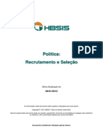 Política - Recrutamento e Seleção