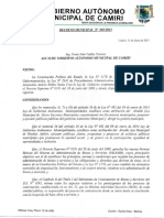 Gobierno Autónomo Municipal de Camiri: D O I IP 003 2015