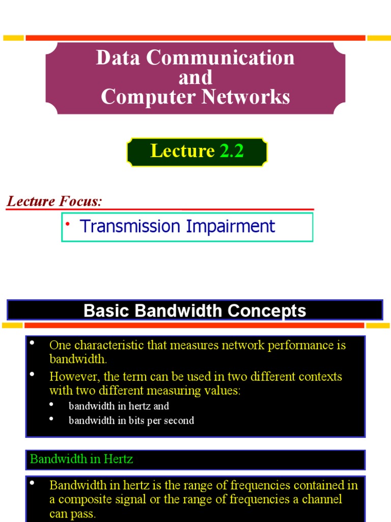 Understanding Transmission Impairments | PDF | Signal To Noise Ratio ...