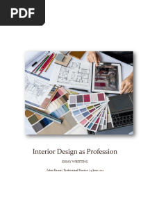 Interior Design As Profession