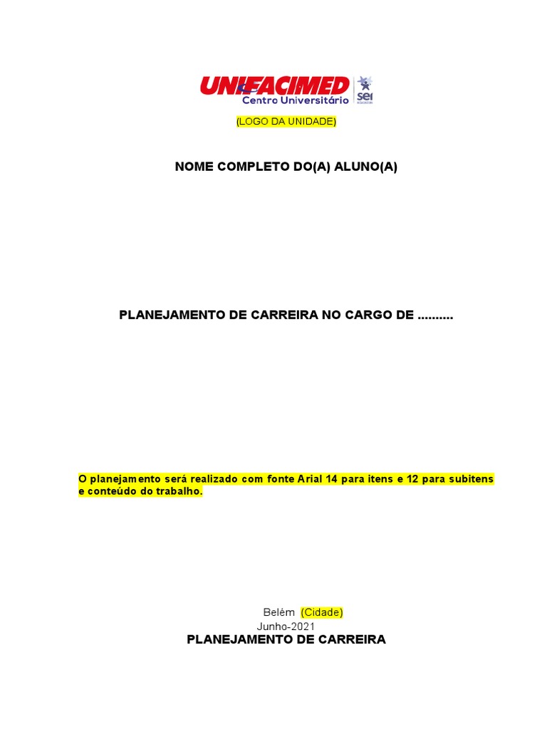 Plano de Carreira Individual | PDF | Análise SWOT | Business