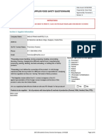 Supplier Food Safety Questionnare