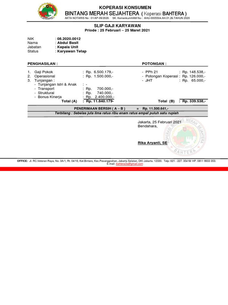 Slip Gaji Februari PDF