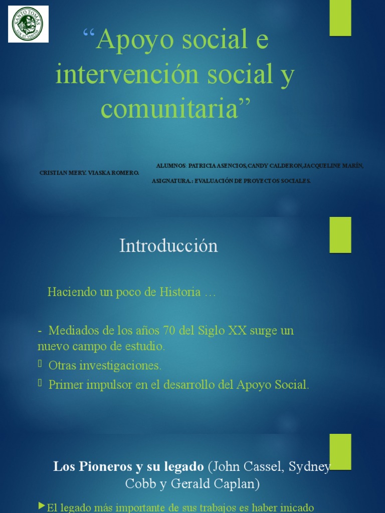 Apoyo Social en Intervención Comunitaria | PDF | La naturaleza humana ...