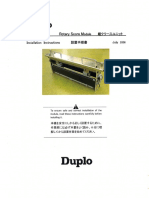 Duplo DC-645 Rotary Score Module Installation Instructions