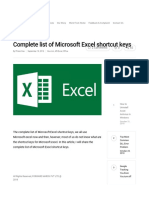 Complete List of Microsoft Excel Shortcut Keys: 2 Comments