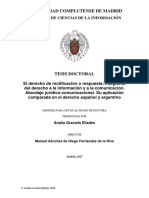 El Derecho A La Rectificacion o A La Replica, Tesis Doctoral, UCDM