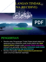 Pengertian dan Sistem Pemberatan Pidana untuk Recidive dalam KUHP Indonesia