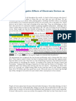 Positive and Negative Effects of Electronic Devices On People's Lives