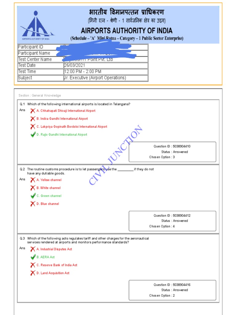 Aai Ao 2nd Shift Paper 26 March21 CJ | PDF | Transport | Business