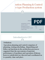 Role of Operation Planning & Control in Job Order Type Production System