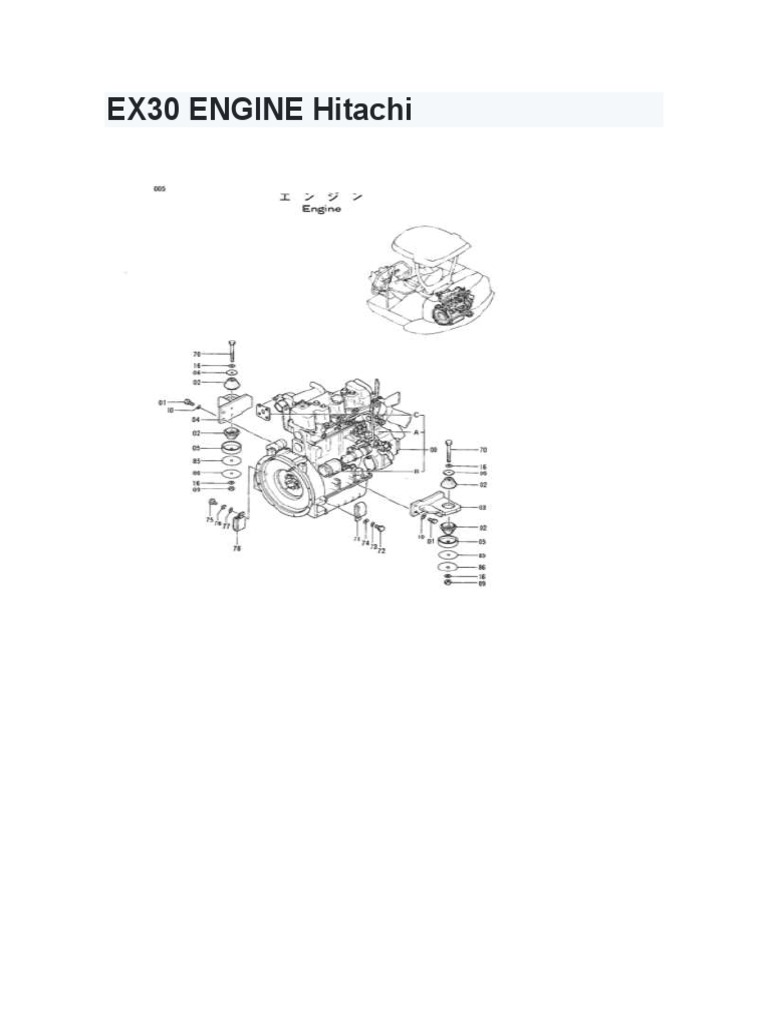 Hitachi EX30 Engine Overview | PDF