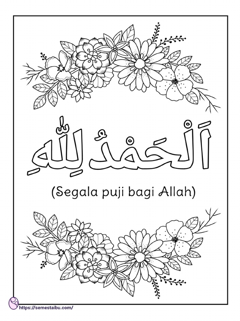 Gambar Mewarnai Kaligrafi   PDF
