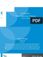ISYS6308 User Experience Design: Content Strategy
