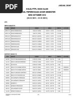 Download DRAF JADUAL PEPERIKSAAN AKHIR SEMESTER PTPL SHAH ALAM SESI OKTOBER 2010 by Anne Saidey SN51283663 doc pdf