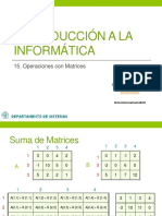 Introduccion A La Informatica 15 Operaciones Con Matrices