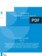 Isys6308 User Experience Designux: Design Principles
