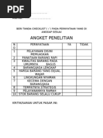 Angket Observasi