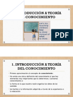 Tema Central 1. El Conocimiento, Las Preguntas de Conocimiento y El Vocabulario TDC